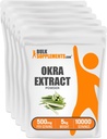 BulkSupplements.com Okra Extract Powder - Okra Supplement, Okra Powder, Herbal Extract Supplement - Vegan & Glutenvrij, 500mg per portie, 5kg (11 lbs) (verpakking van 5)