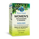 Whole Earth & Sea from Natural Factors, Women's Multivitamine & Mineral, Whole Food Supplement, Vegan, 60 tabletten (30 porties)