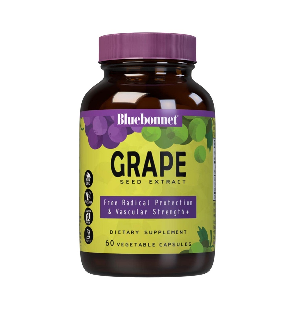 BlueBonnet Super Fruit Grape Seed Extract Supplement, 60 Telling, Wit (743715008403)