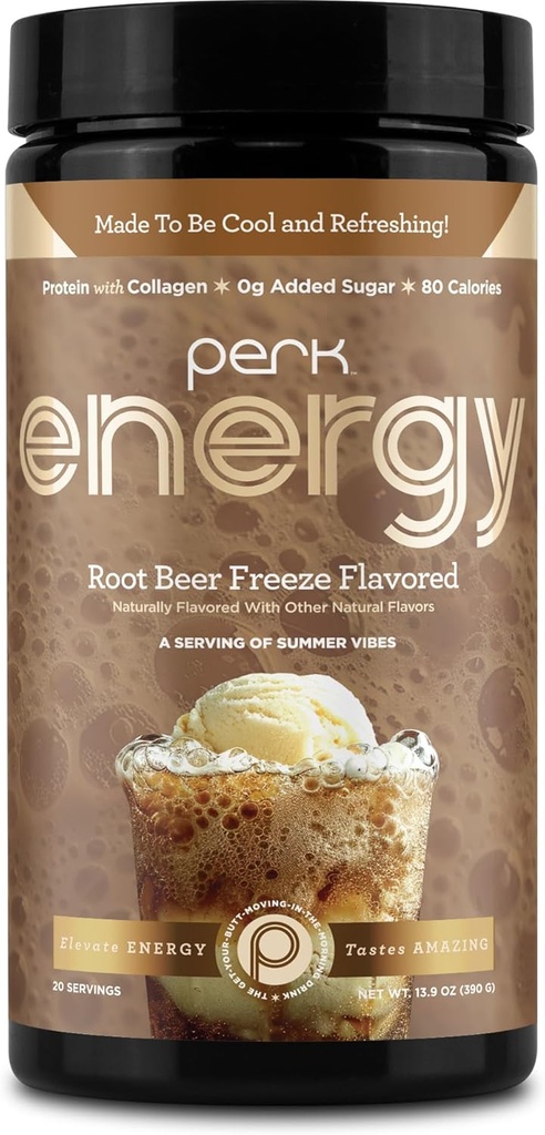Perk Energy Original Root Beer Freeze Flavored (20 Servers) - Glutenvrij, sojavrij en pindavrij