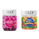 OLLY Gummy Active Immunity+Vlierbes 45 Gummies & Kids Multivitamine Gummy Wormen 70 Tellen