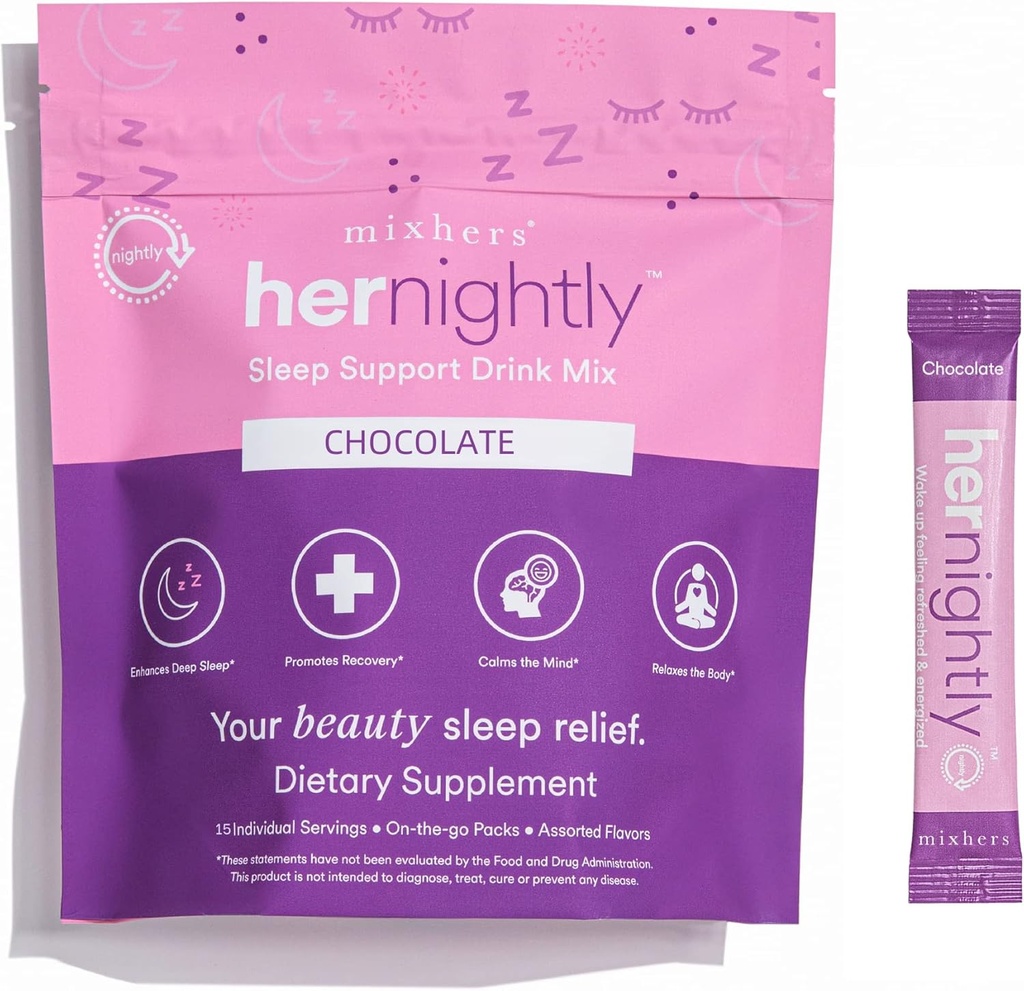 MIXHERS Slaapondersteuning Supplement Inclusief Melatonine, Ashwagandha, kamille, L-Glycine & L-Theanine 