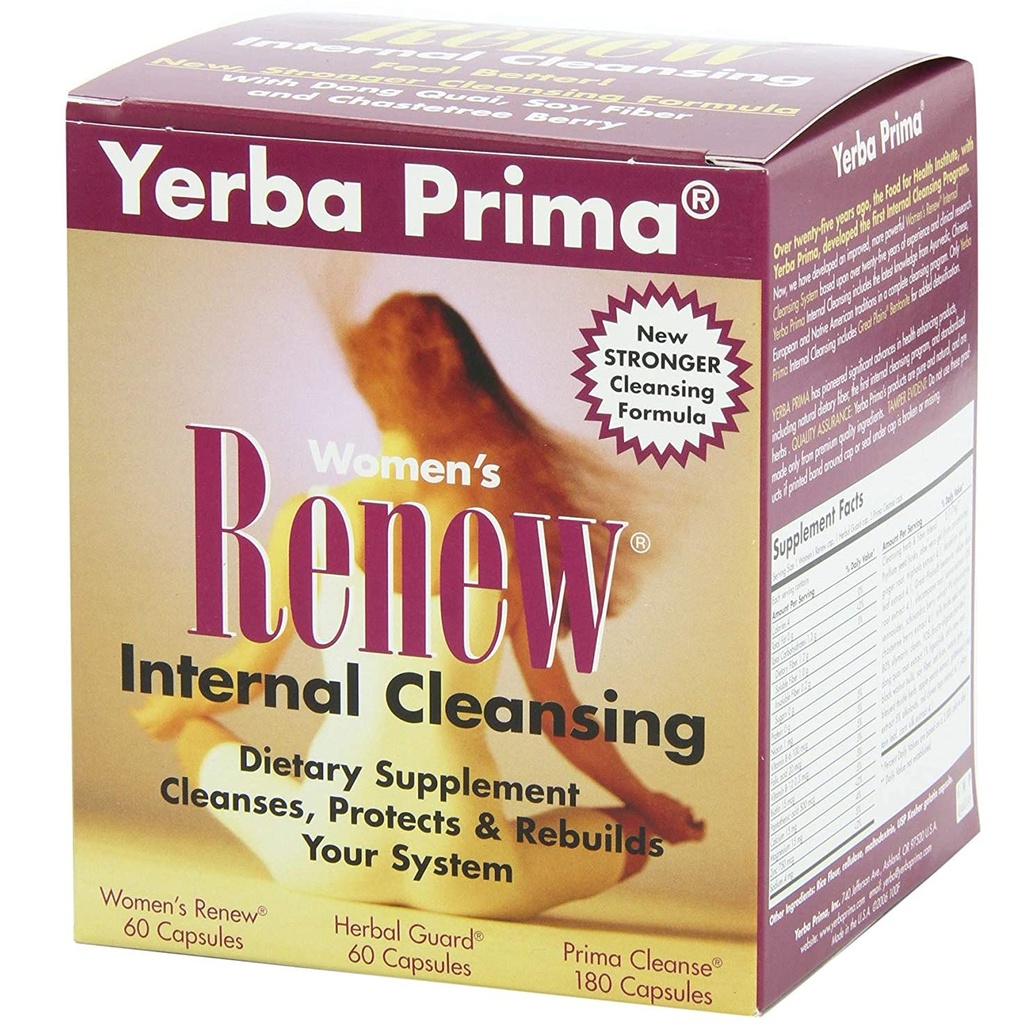 Yerba Prima Vrouwen Renew Internal Cleansing System - 30 dagen reinigen en ontgiften Kit - Vrouwelijke ontgiftende kruiden ondersteuning supplementen
