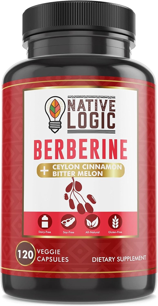 Berberine HCL 1200mg met Ceylon Cinnamon, Bitter Melon en Green Tea Extract 