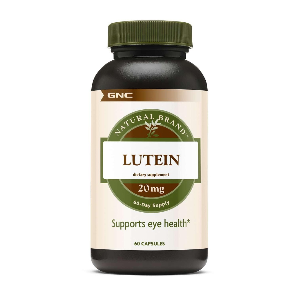 GNC Natural Brand Lutein 20mg, ondersteunt Eye Health, 60 capsules
