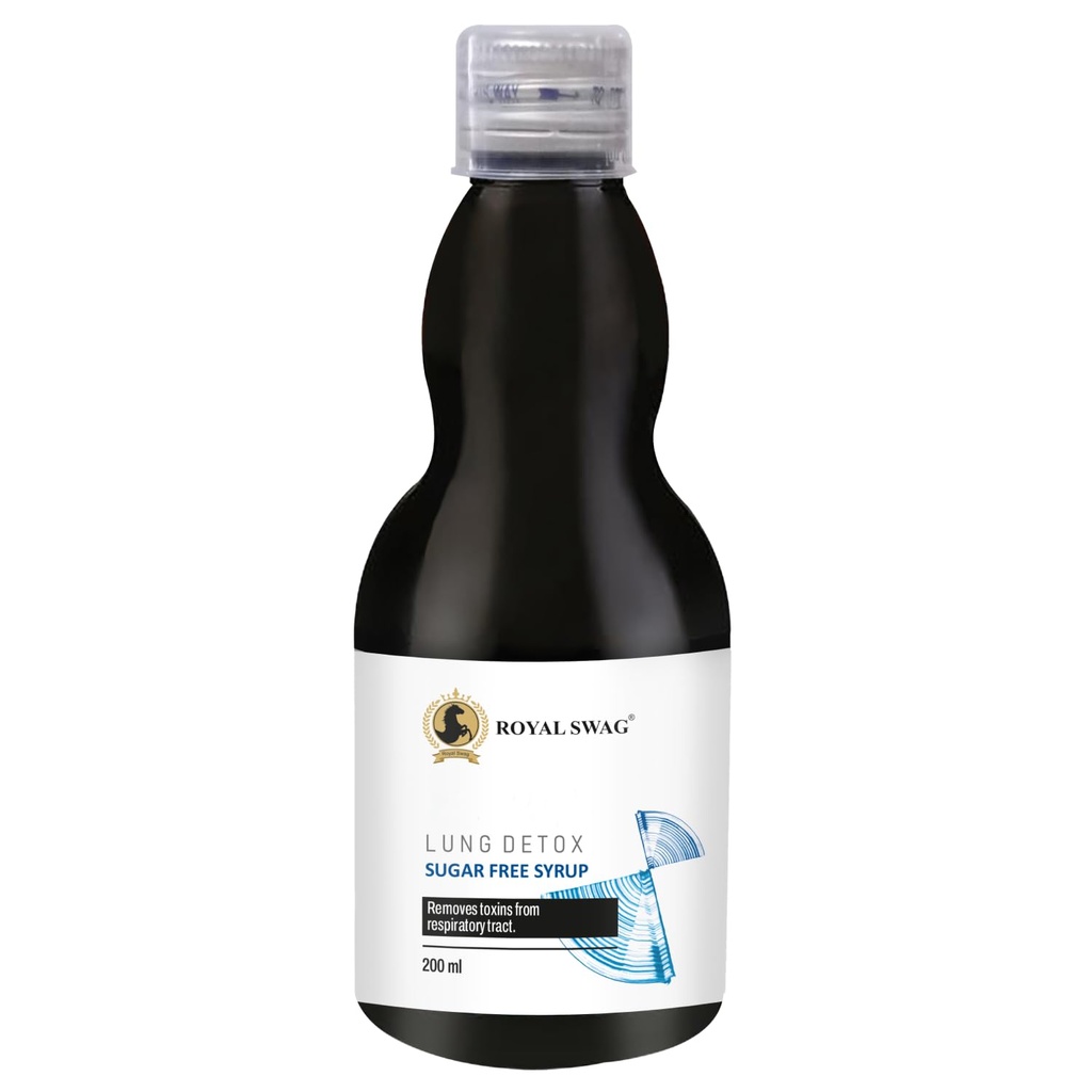 ROYAL SWAG Ayurvedische Lung Detox Syrup 200 ml Kruidensupplement 
