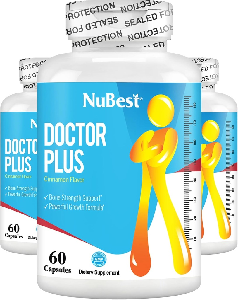 NuBest Doctor Plus - Krachtige Bone Strength Formula - Ondersteunt sterke, gezonde botten - Immunity & Wellness Support - voor kinderen (10+) en tieners - 3 pakjes