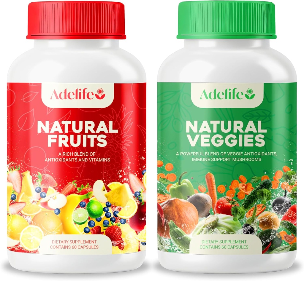Fruit en groenten Dieetsupplement, Totaal 120 Capsules, Aarde Energie Fruit en Groenten, Dagelijkse Vitaminen, Super Fruit en Veggies Supplementen, Plantaardige Supplementen voor Volwassenen, MADE IN VS