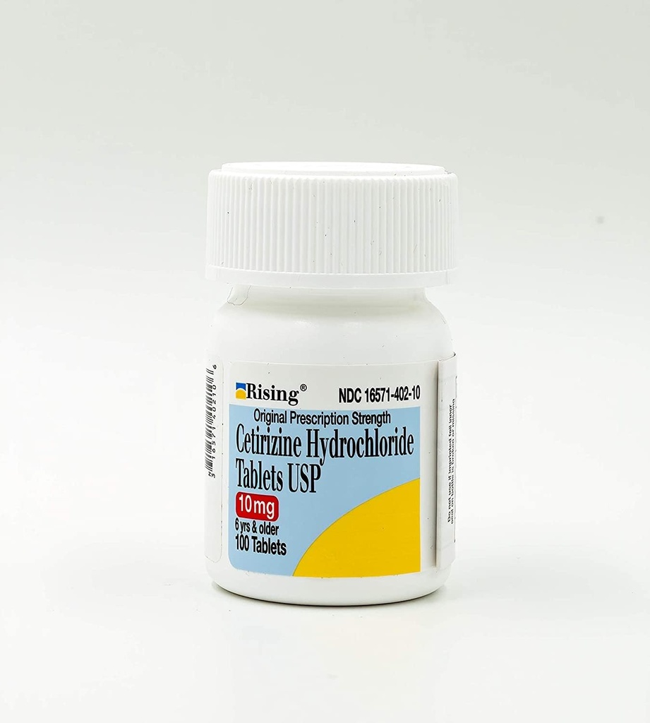 Cetirizine 10 mg Antihistamine tabletten Generiek voor Zyrtec 24 uur Allergie tabletten 100 tabletten per fles Verpakking van 2 Totaal 200 tabletten