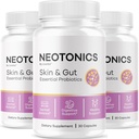 (3 Pack) Neotonics Capsules - Official Neotonics Skin & Gut Essential Probiotics, Advanced Formula Neotonics Skin and Gut Organic, All Natural Supplement Neotonics Review, 90 Capsules for 5 Months