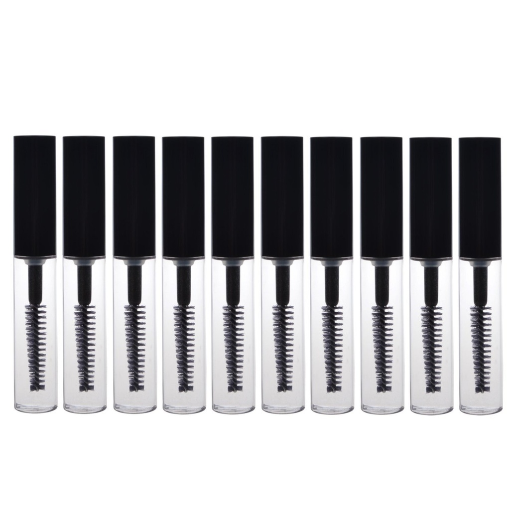 AKOAK 10 Packs 4ml Transparant Herbruikbaar Leeg Fles Buis Container Make-up Flacons Cosmetisch gereedschap voor Eyelash groei olie / Mascara met penseel voor thuis en reizen