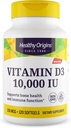 Gezonde oorsprong Vitamine D3 10.000 IE (Non-GMO, Hoge Potentie, Botondersteuning, Immuunondersteuning, Glutenvrij), 120 Softgels