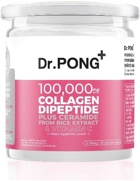 Generieke Dr.Pong 100.000 mg Collageen Dipeptide Plus Ceramide uit rijstextract en vitamine C 102g