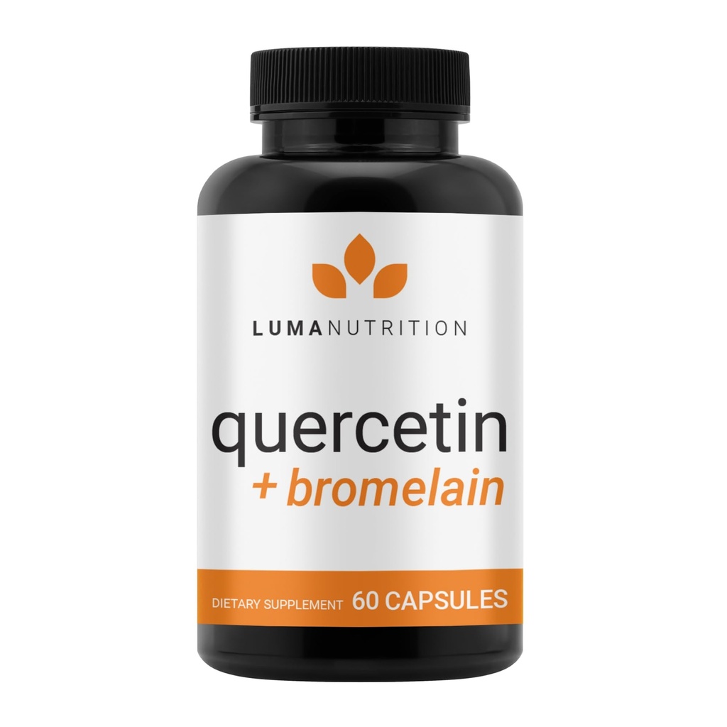 Luma Nutrition Quercetine 500mg - Quercetine met bromelaïnesupplement - Antioxidant - Immuunondersteuning - Veganistisch & Glutenvrij - 60 capsules