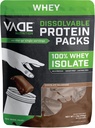 VADE Nutrition Dissolveable Protein Packs - 100% Wei Isolaat Proteïne Poeder Chocolate Milkshake - Lage Carb, Lage Calorie, Lactosevrij, Suikervrij, Vetvrij, Glutenvrij - 30 Pakketten te gaan