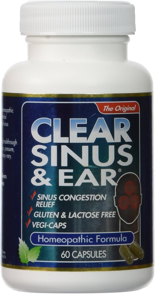 Clear Products Homeopathische Formule, Sinus en Ear, 60 Tellen