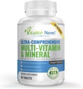 Vegan Whole Food Multivitamine & Mineral - Vitaminen A B1 B2 B6 B12 C D3 E & 110 Superfoods, Herbs, Greens & Reds - Enzymes & Probiotica for Immune Support - Energy Boost - 90 Tablets