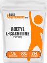 BulkSupplements.com Acetyl L-Carnitine poeder - als ALCAR HCl, Carnitine supplement - Glutenvrij, 1,5 g per portie, 500 g (1.1 lbs) (verpakking van 1)