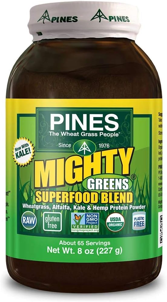 Pines Biologische Mighty Greens Superfood Blend, 8 Ounce
