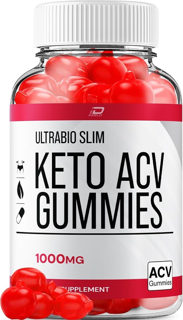 Ultra Bio Slim Keto Plus ACV Gummies Dieetsupplement - UltraBio Slim Keto Apple Cider Vinegar Gummies Reviews, Maximale sterkte BioSlim Gummies voor gevorderd gewicht management (1 Pack - 60 Gummies)