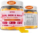 Suikervrije Multivitamine voor vrouwen Gummies met Biotin 5000 mcg, Collageen MSM Hyaluronzuur, Vitamine A C D3 E & B Complex en Methyl Folate & B12, Biologische Multi Vitaminen voor haarhuid Nagels, Energie