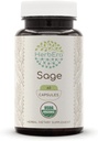 HerbEra Sage 60 capsules, 500 mg, USDA Biologische Salie (Salvia officinalis) Gedroogd blad (60 capsules)