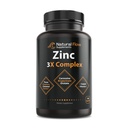 Zink Supplement Complex met koper en vitamine C - Natuurlijke stroom 3X Zink Carnosine, Bisglycinate Chelate, en Orotaat, chelated koper, Gemakkelijk op de maag, huid en Immuun Ondersteuning, 120 capsules
