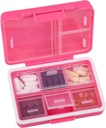 9-Grid Pillen Organisator,Portable Pillen Box,Grote Capaciteit Compartments,Reis Pillen Container,Medicine Dispenser,Pill Purse,Pill Case voor Vitaminen, Visolie of Supplementen(Rose)