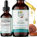 Reishi Tinctuur - Nerveus en immuunsysteem Ondersteuning, Ademhalingsstelsel, Cardiovasculair & Metabole Gezondheid, Focus & Calm Mind, Herbal Supplement - 2 Fl Oz