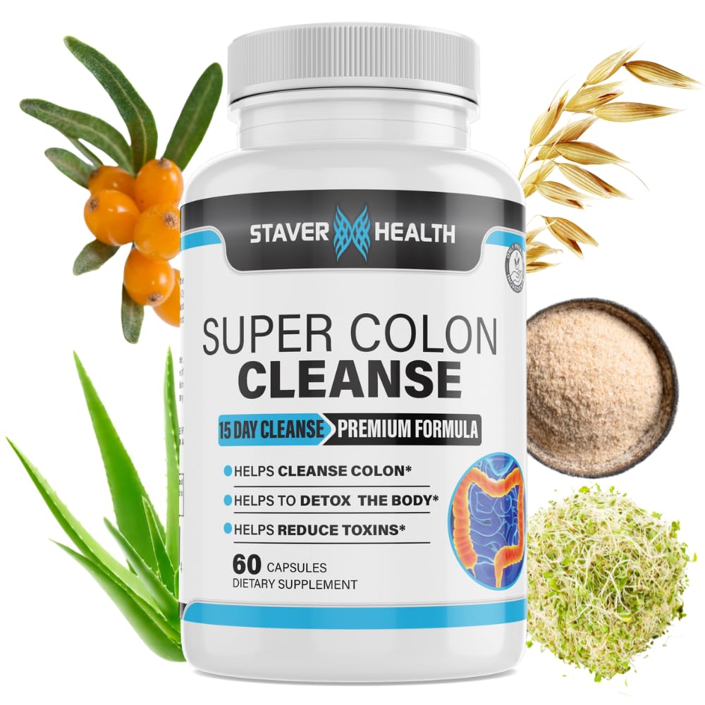 Super Colon Cleanse - 15 dagen reiniging, Colon Cleanse pillen, Colon Cleanser & Detox, Psyllium Husk
