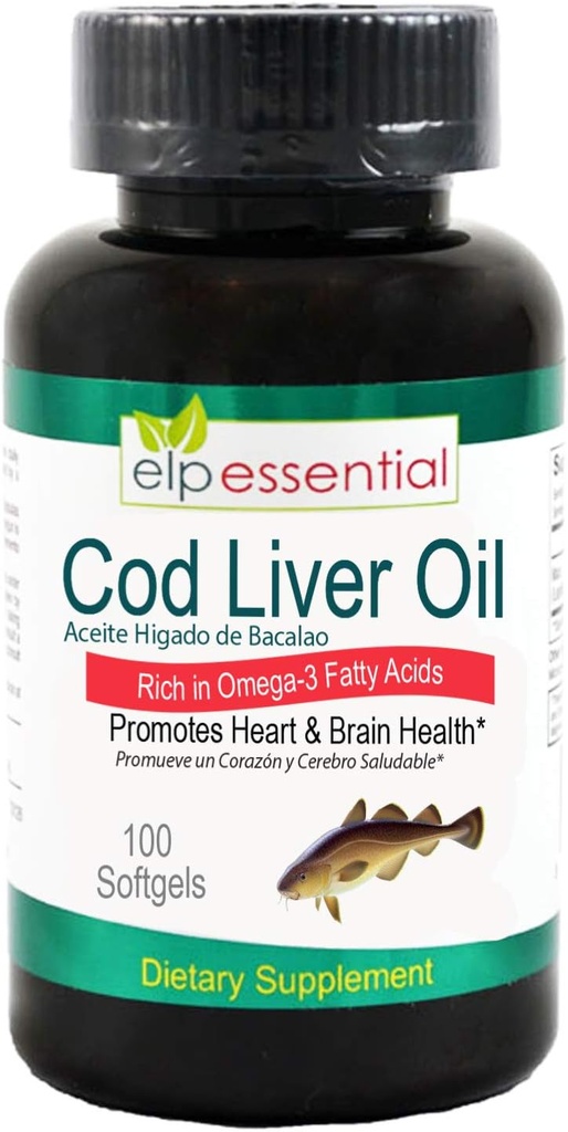 Kabeljauw Leverolie 100 Softgels Aceite De Higado De Bacalao Capsules 100's