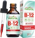 Waarom niet Natuurlijke Biologische Vitamine B12 Vloeistof - Sublingual Extra Sterkte 60 x 5000 mcg Methylcobalamine Drops, Vegan, Maximaliseren Absorptie en Energie
