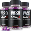 (3 Pack) VasoManix Gummies, Vaso Manix Classic Male Supplement, Alle Natuurlijke Formule voor Mannen, Premium Gummy ter ondersteuning van prestaties, vertrouwen en algemene gezondheid, officiële beoordelingen (180 Gummies)
