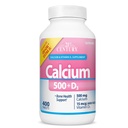 21e eeuw Vitaminen Calcium 500 Plus Extra D Caplets, 400 Tellen