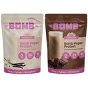 Blender Bombs The Bomb Co. Bomb Plant Protein, Chocolate & Vanilla Protein Powder with 21g Protein, Amino Acids, Zero Sugar, Pea Protein, Cocoa, Chia Seeds, Vanilla & Monk Fruit, 40 Srvgs