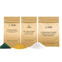 PURE ORIGINAL INGREDIENTS Bee Pollen, L-Glutamine, & Spirulina Powder Bundle, (1lb) Food Safe, Supplement Powders
