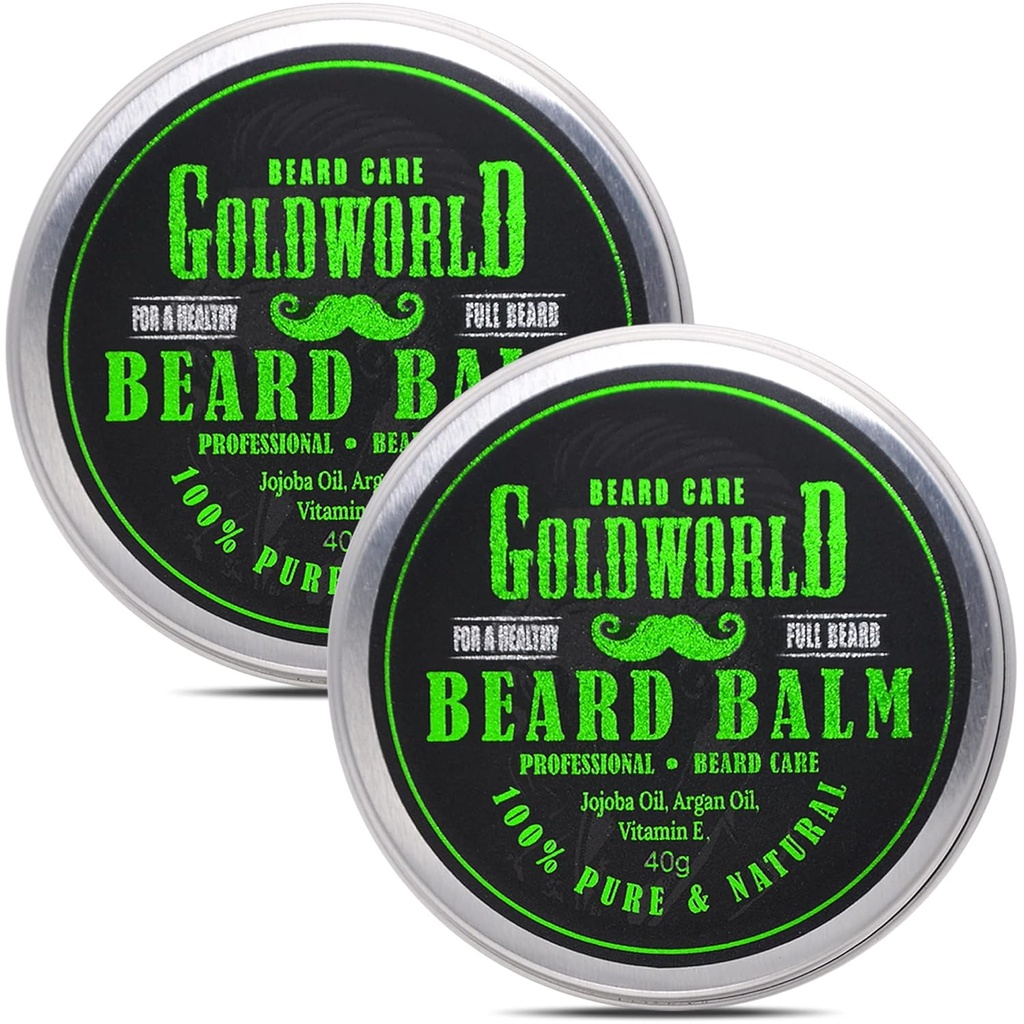 GoldWorld 2 Pack Baard Balm voor Baard Grooming, Baard Care