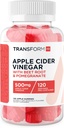 TransformHQ Apple Cider Vinegar Gummies (120 porties, 500mg per portie) - Glutenvrij, niet-GMO