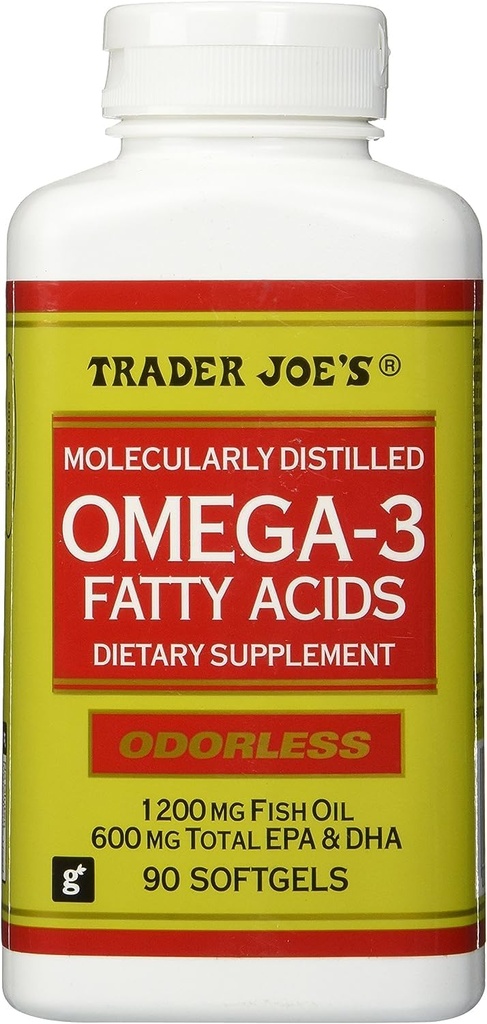 Handelaar Joe's Moleculaire Gedistilleerde Omega-3 Vetzuren Dieetsupplement