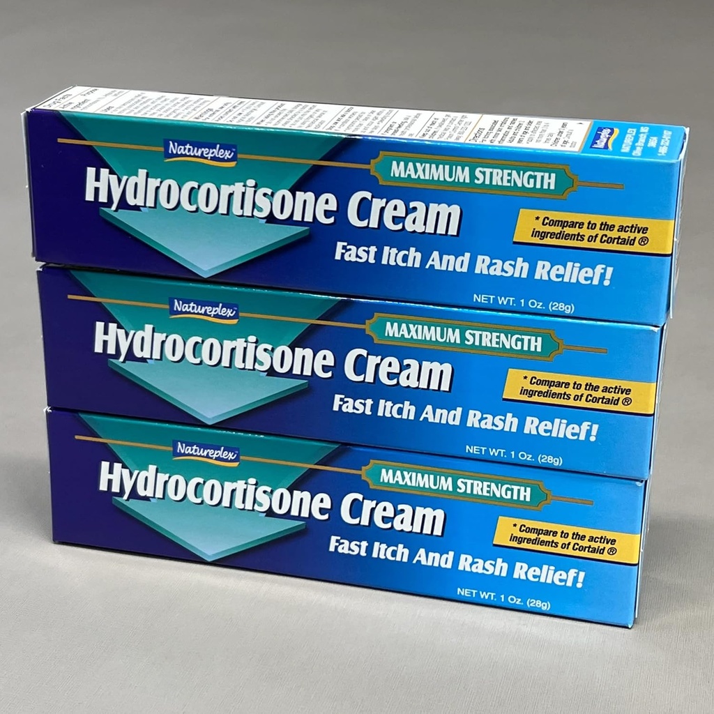 Natureplex Hydrocortison Cream Anti-Itch Cream, 1% (3 verpakkingen) (3)