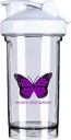 Pancreatrische Kanker Bewustzijn 18 Ounce Shaker Bottle Drink Mixer Leak-proof Pre Workout Proteïne Shakes Maaltijd Vervanging Shakes Flessen 500ML/18 Oz White&-1&-1