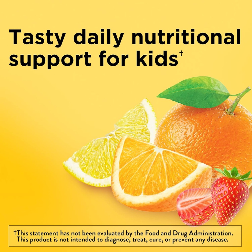 Nature Made First Multivitamine met Omega-3, Vitaminen en Mineralen voor voedingsondersteuning, 70 Kids Gummies (pakket van 2)