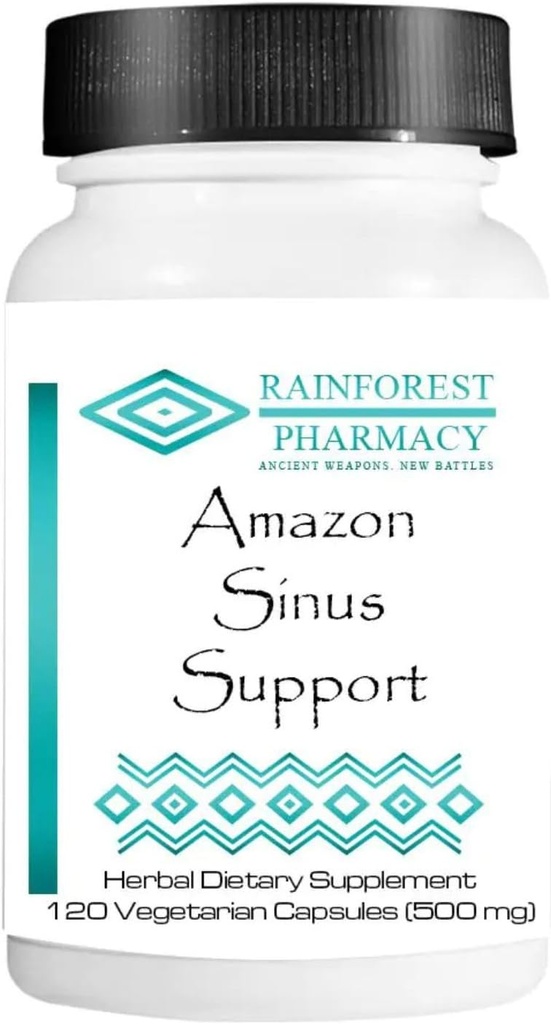 Sinus Support - 120 Vegetarische Capsules, 500 mg Natural Sinus Ondersteuning met Rainforest Botanicals