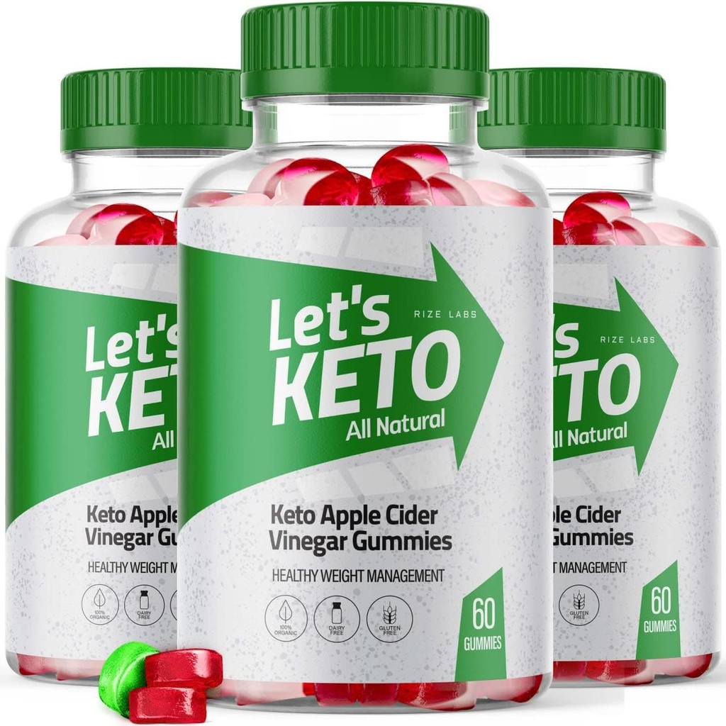 rize labs - Let Keto Apple Cider Vinegar Gummies for Weight Management Loss - Advanced Formula - All Natural Ingredients (180 Gummies) (Pack of 3)