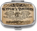 Metalen 2 Compartiment Pillen Organisator Reizen Vriendelijk Portable Compact Box te houden Vitaminen / Tylenol / Visolie / Complementen / Tafel (Vintage Witch's Powders), 1,97 x 0,79 x 0,39 Inch, 1,0 Tellen