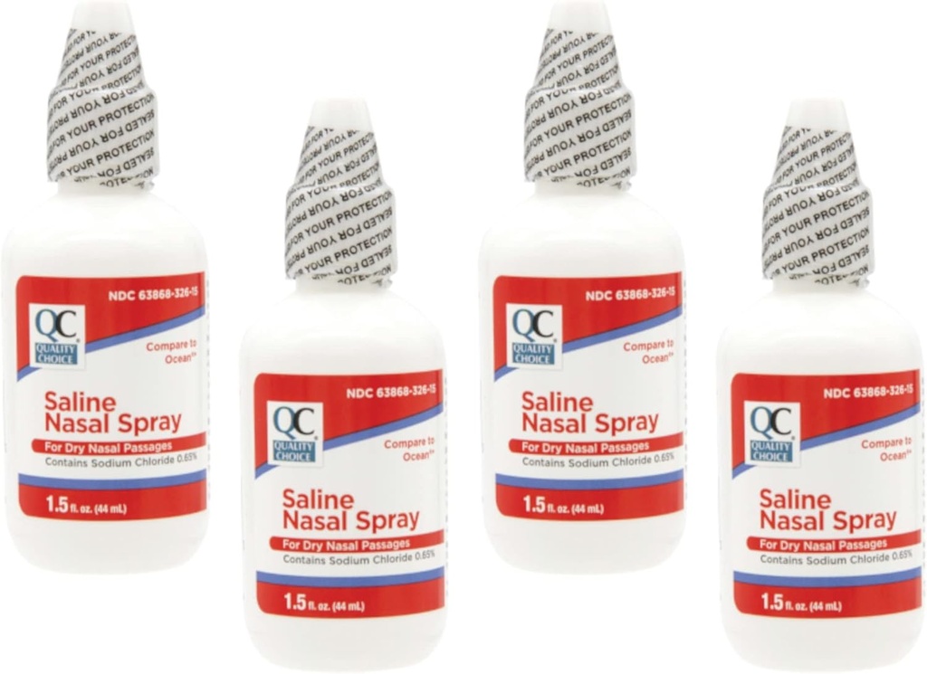 Kwaliteit keuze Saline neusreliëf, 1,5oz (pakket van 4)