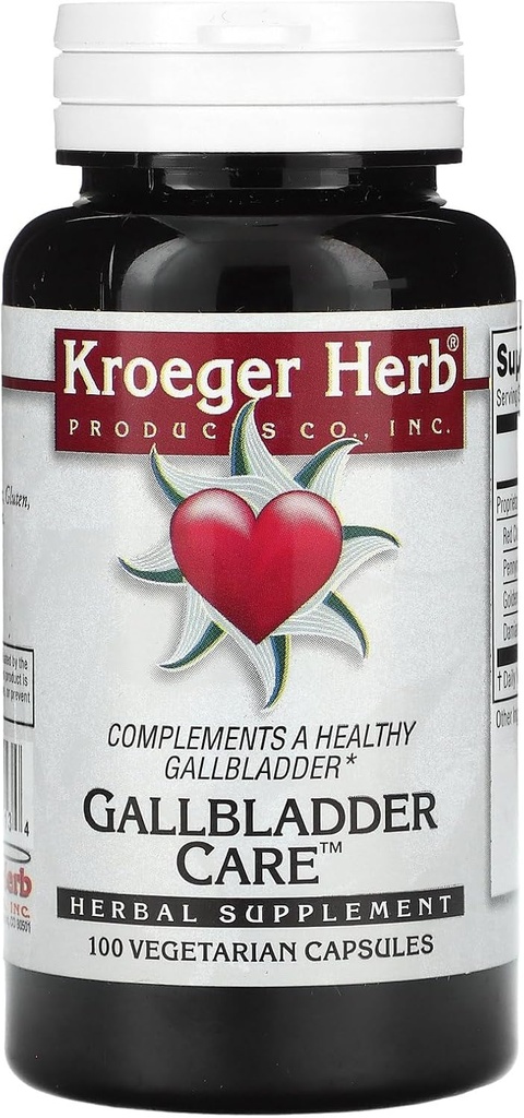Kroeger Herb Gallblaas Care Vegetarian Capsules, 100 Tel.