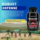 Immune Support Supplement - 10-in-1 with Echinacea, Elderberry, Garlic, Turmeric with Zinc, Vitamin C, E, B6 & L-Glutamine, 4.8 Billion CFU Probiotic for Adults