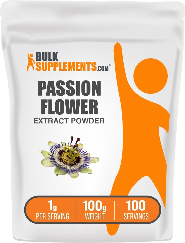 BulkSupplements.com Passiebloem Extract Poeder - Passiebloem Supplement, Kruidensupplement - Glutenvrij, 1g per portie, 100g (3,5 oz) (verpakking van 1)