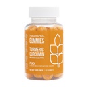 NaturesPlus Gummies Kurkuma Curcumin - 60 Gummies, Perzik - Ondersteunt gewrichts-, spijsverterings- en cardiovasculaire gezondheid - Veganistisch, glutenvrij, niet-GMO - 30 porties